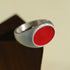 Matte Sterling Silver Semi - Precious Series 925 Silver Oval Ring - floysun
