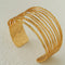 Medieval Hammered Gold Open Cuff Bracelets - floysun