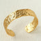Medieval Hammered Gold Open Cuff Bracelets - floysun