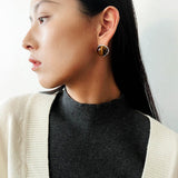 Melange Tiger’s Eye Stud Earrings - floysun