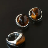 Melange Tiger’s Eye Stud Earrings - floysun