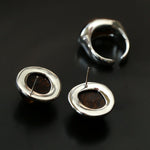 Melange Tiger’s Eye Stud Earrings - floysun