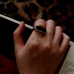 Melange Tiger’s Eye Stud Ring - floysun
