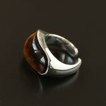 Melange Tiger’s Eye Stud Ring - floysun