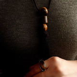 Melange Tiger’s Eye Stud Ring - floysun
