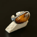 Melange Tiger’s Eye Stud Ring - floysun