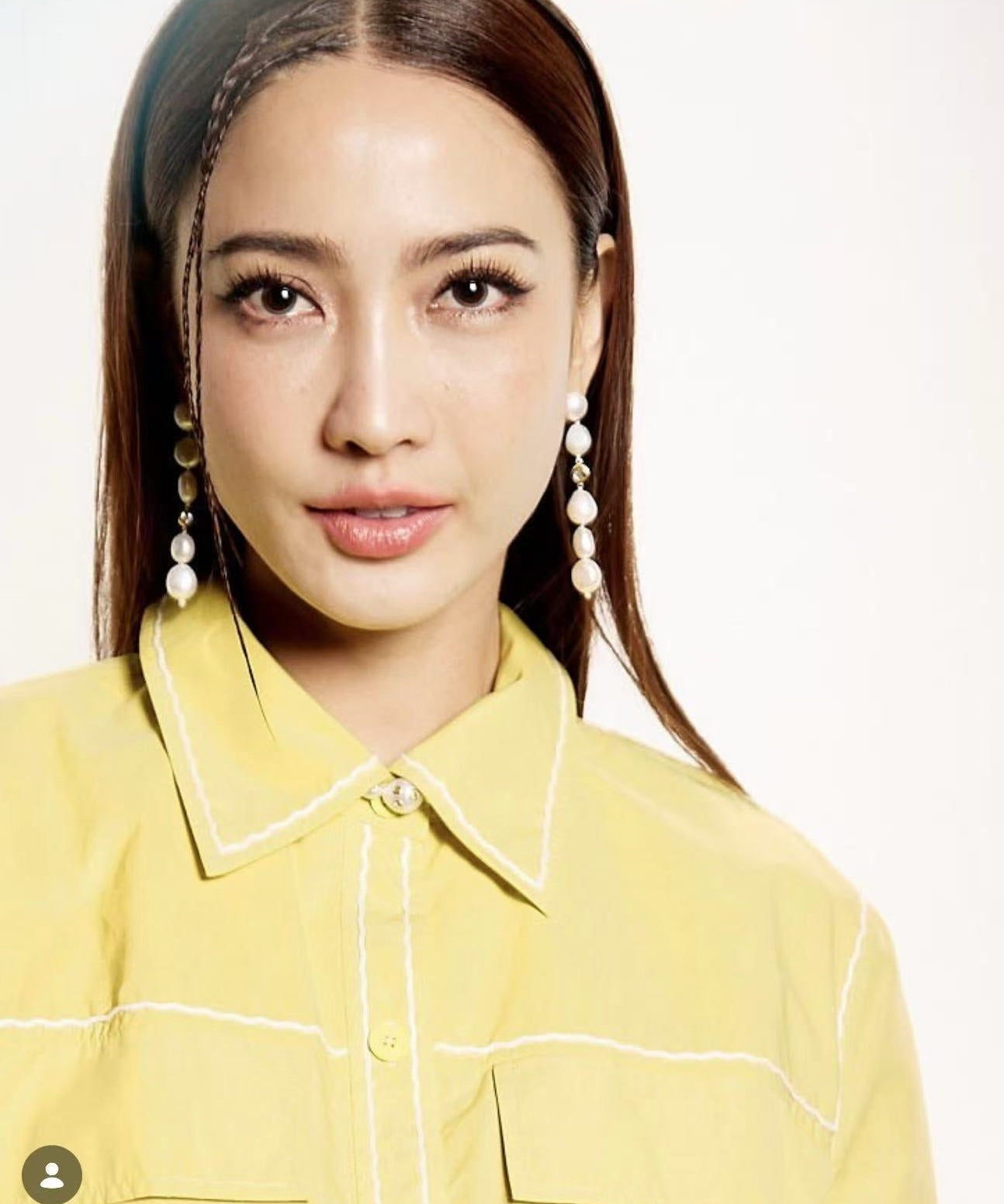 Mid-Century Aesthetic Irregular Pearl Color Zircon Drop Earrings - floysun