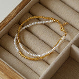 Mini Beaded Asymmetrical Pearl Necklace