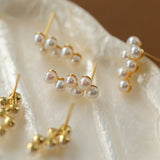 Mini Grape Freshwater Pearl Stud Earrings - floysun