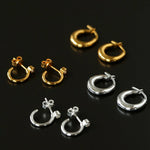 Minimal 925 Silver C Hoop Earrings - floysun