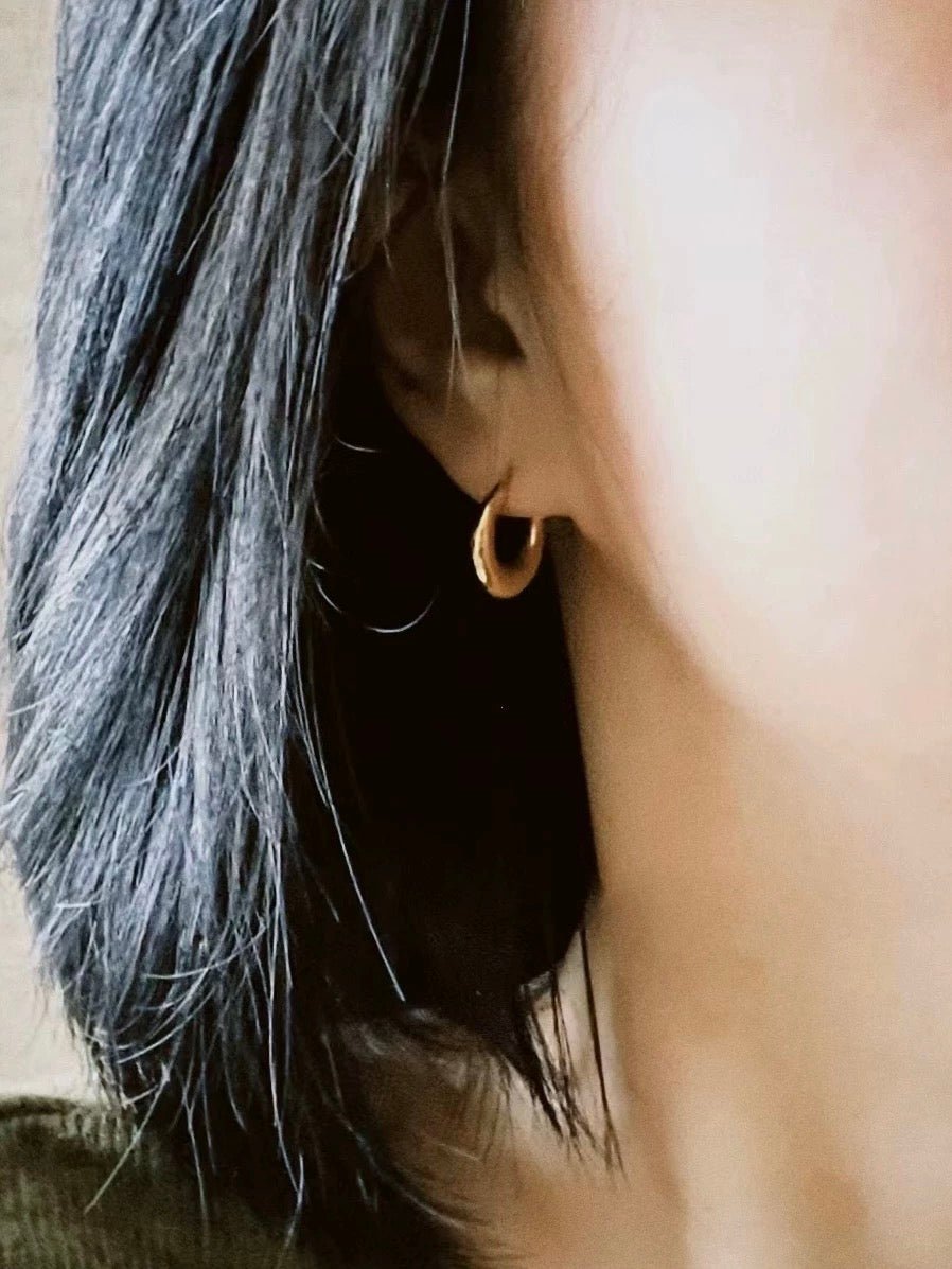 Minimal 925 Silver C Hoop Earrings - floysun