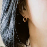 Minimal 925 Silver C Hoop Earrings - floysun