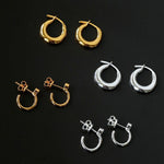 Minimal 925 Silver C Hoop Earrings - floysun