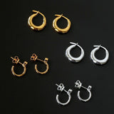 Minimal 925 Silver C Hoop Earrings - floysun