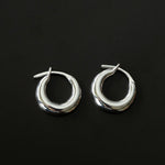 Minimal 925 Silver C Hoop Earrings - floysun