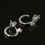 Minimal 925 Silver C Hoop Earrings - floysun