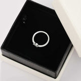 Minimal 925 Silver Teardrop Zircon Ring - floysun