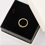 Minimal 925 Silver Teardrop Zircon Ring - floysun
