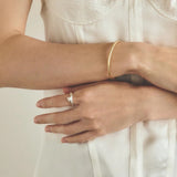 Minimal 925 Silver Teardrop Zircon Ring - floysun