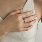 Minimal 925 Silver Teardrop Zircon Ring - floysun