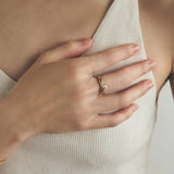 Minimal 925 Silver Teardrop Zircon Ring - floysun