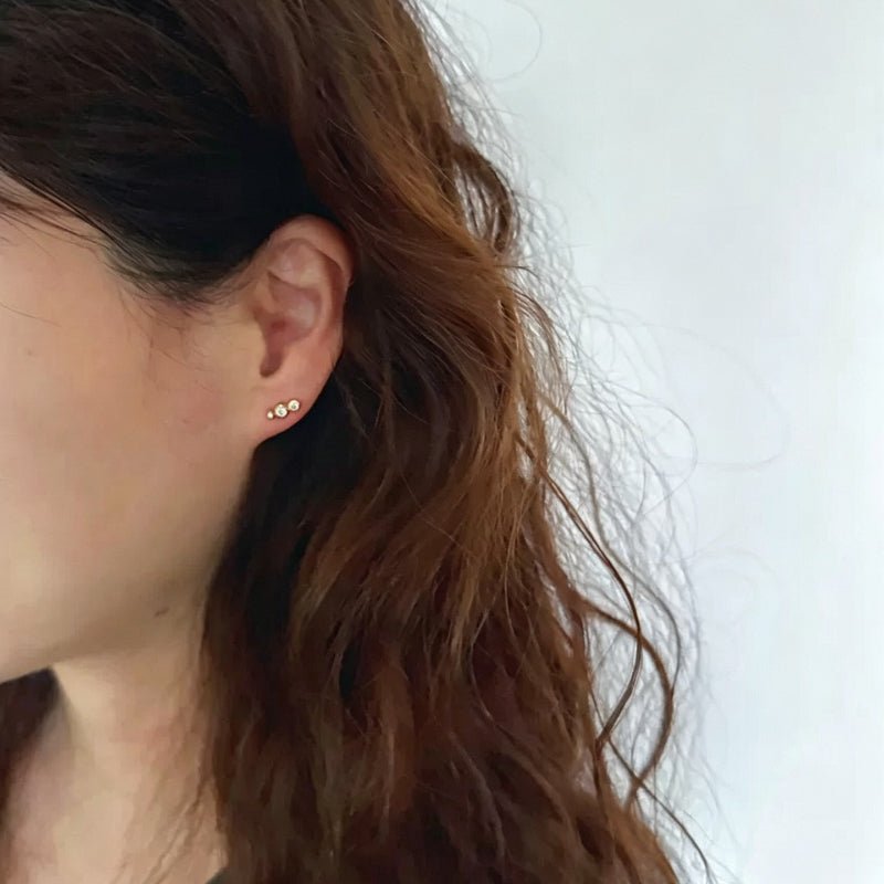 Minimal Bubble Cubic Zirconia Stud Earrings - floysun