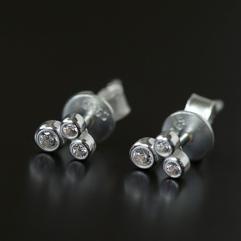 Minimal Bubble Cubic Zirconia Stud Earrings - floysun