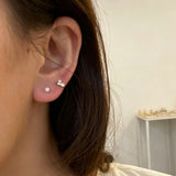 Minimal Bubble Cubic Zirconia Stud Earrings - floysun
