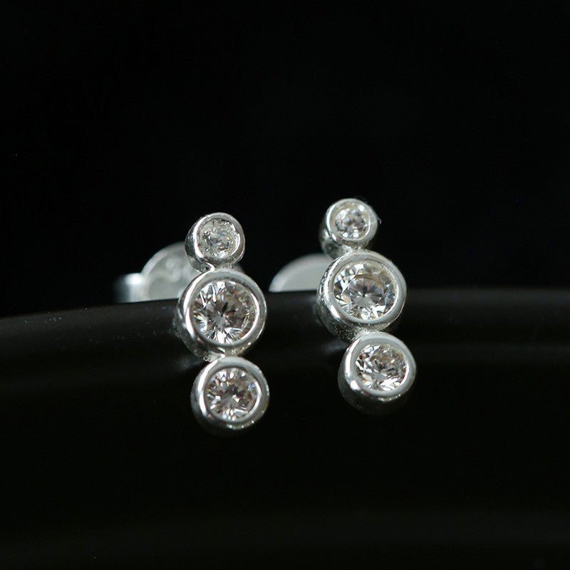 Minimal Bubble Cubic Zirconia Stud Earrings - floysun