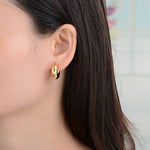 Minimal C - Shaped Hoop Earrings - floysun