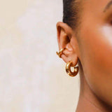 Minimal C - Shaped Hoop Earrings - floysun