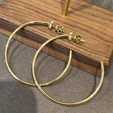 Minimal Cross Design Sterling Silver Hoop Earrings - floysun