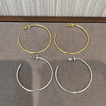 Minimal Cross Design Sterling Silver Hoop Earrings - floysun