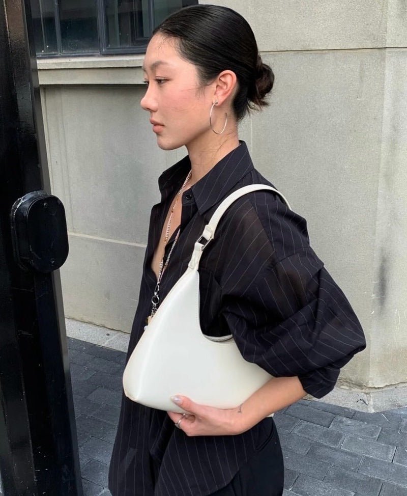 Minimal Cross Design Sterling Silver Hoop Earrings - floysun