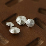 Minimal Double Circle Textured Stud Earrings - floysun