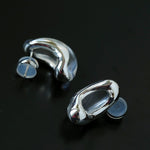 Minimal Elegant Clear Glass Curved Stud Earrings - floysun