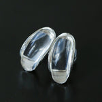 Minimal Elegant Clear Glass Curved Stud Earrings - floysun
