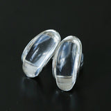 Minimal Elegant Clear Glass Curved Stud Earrings - floysun