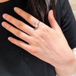 Minimal Elegant Clear Glass & Faux Pearl Adjustable Open Ring - floysun