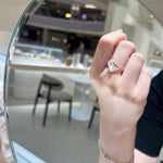 Minimal Elegant Clear Glass & Faux Pearl Adjustable Open Ring - floysun