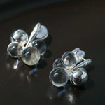 Minimal Elegant Clear Glass Grape Tassel Drop Earrings - floysun