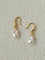 Minimal Elegant Inlaid Cubic Zirconia Baroque Freshwater Pearl Hook Earrings - floysun