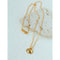 Minimal Geometric Oval Pendant Chain Necklace - floysun