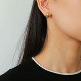 Minimal Geometric Oval Textured Stud Earrings - floysun