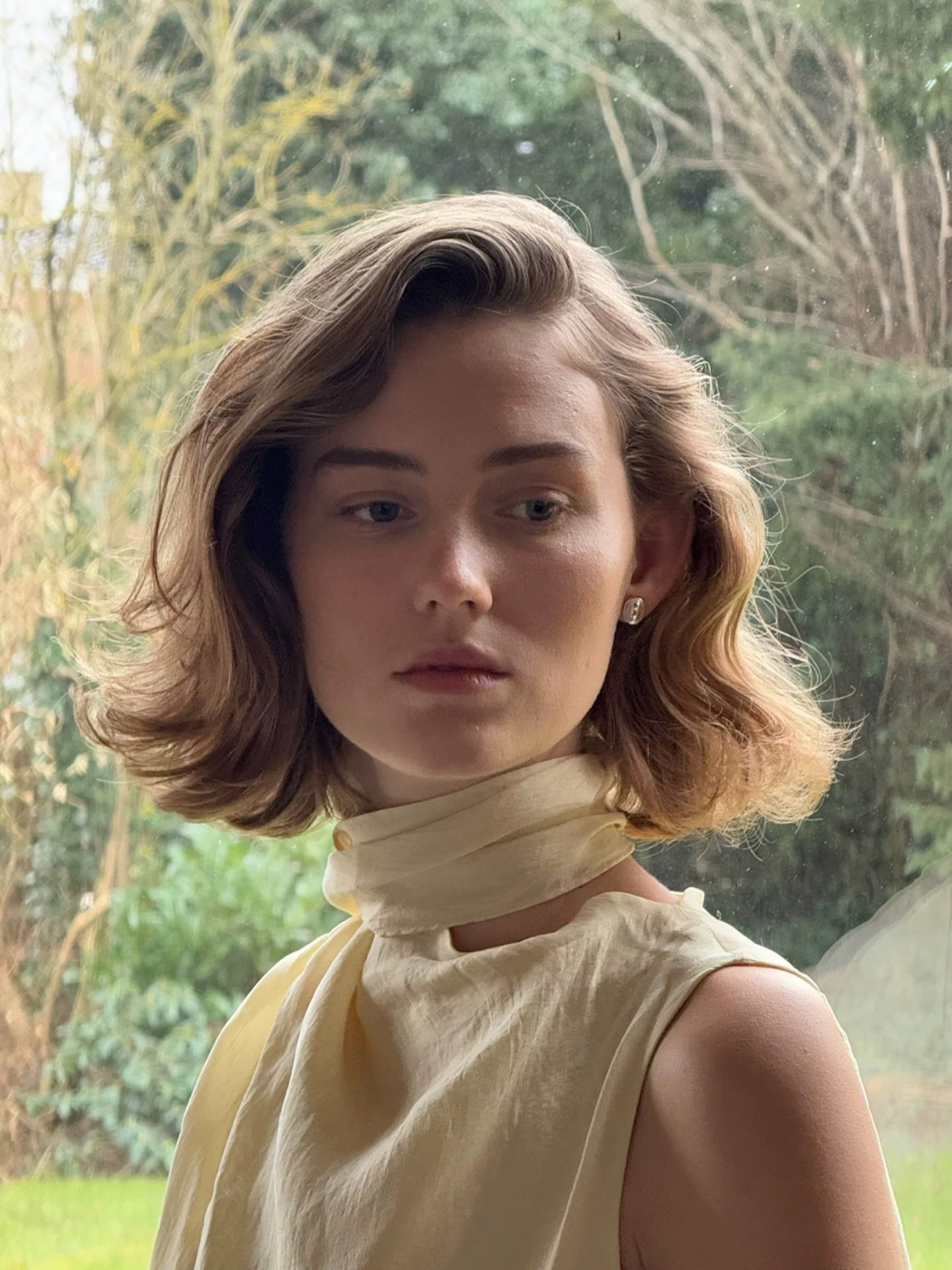 Minimal Geometric Oval Textured Stud Earrings - floysun