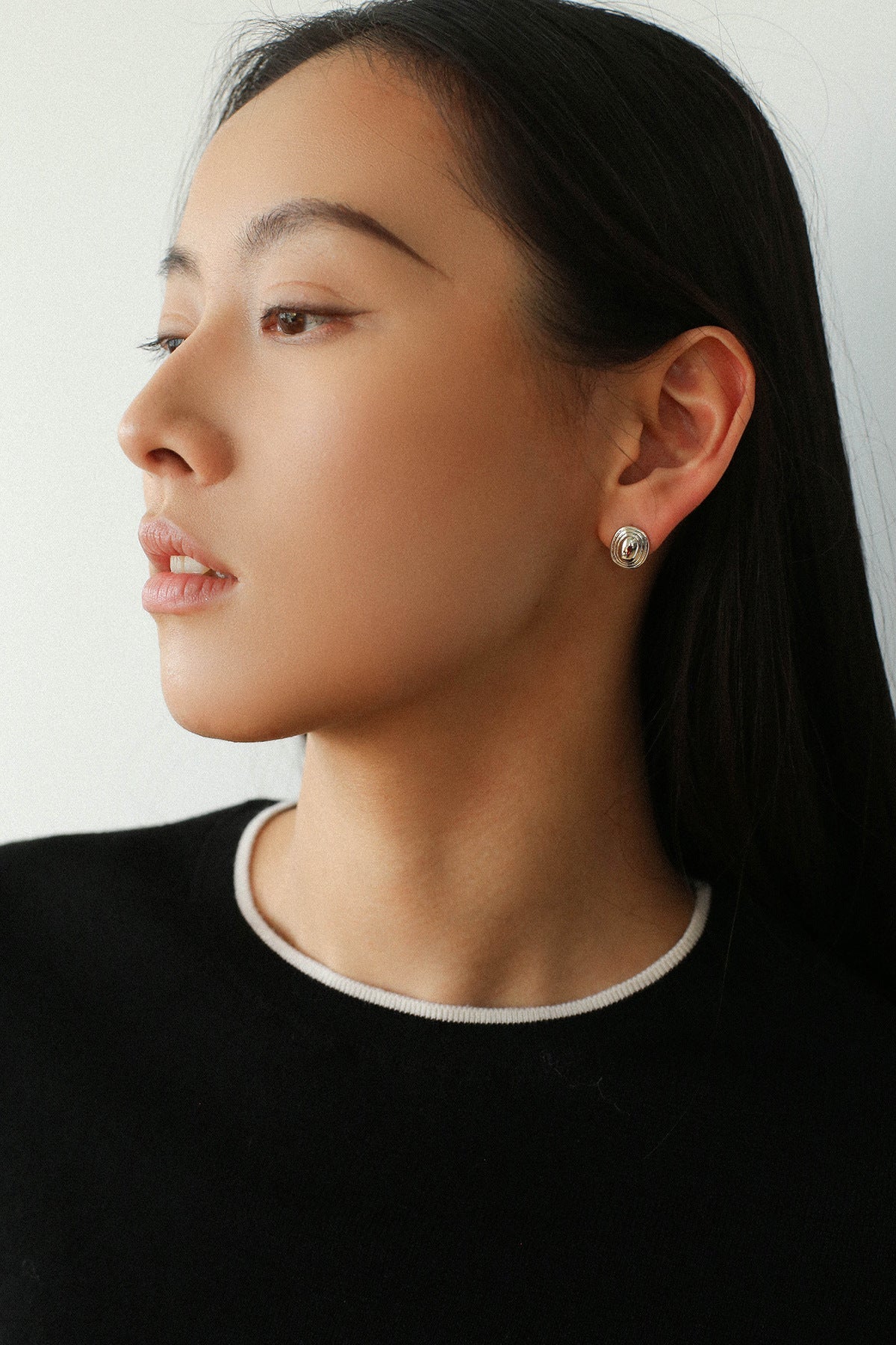 Minimal Geometric Oval Textured Stud Earrings - floysun