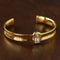 Minimal Rectangular Zircon Open Cuff Bracelet - floysun