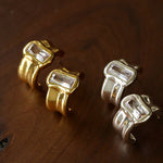 Minimal Rectangular Zircon Stud Earrings - floysun