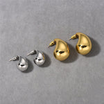Minimal Sculptural C - Shape Teardrop Stud Earrings - floysun
