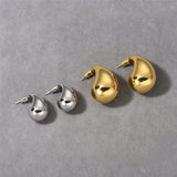 Minimal Sculptural C - Shape Teardrop Stud Earrings - floysun
